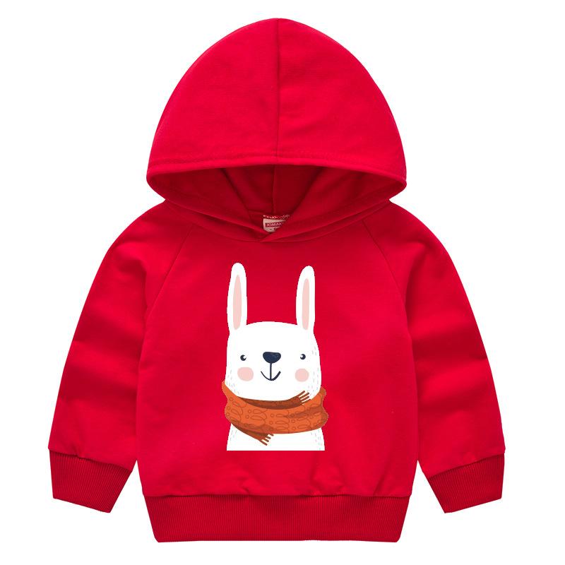 Frühling und Herbst Kindermode Kapuzenpullover Jungen und Mädchen Cartoon Druck Pullover Langarm Tops
