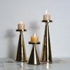 European Wrought Iron Cone-Shaped Candlestick for Wedding and Home Decor