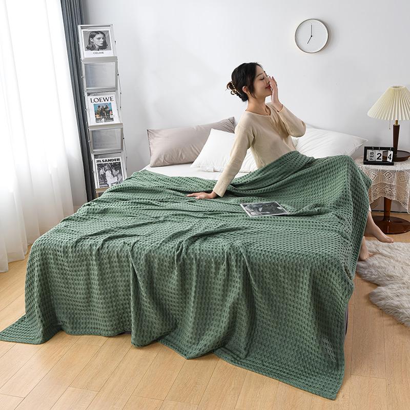 New Type A Summer Air Conditioning Quilt, Light and Comfortable Japanese Waffle Blanket Towel Quilt