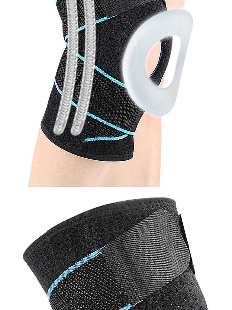 Silicone Non-Slip Knee Brace with Four Springs for Outdoor and Fitness Activities