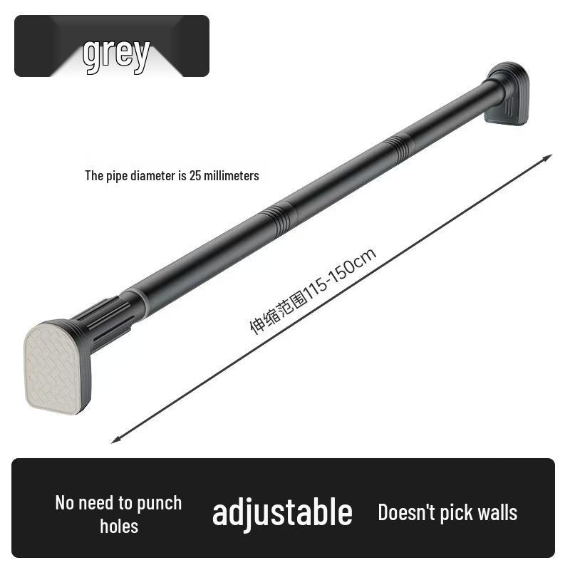 Ausziehbarer Duschvorhangstange aus Edelstahl ohne Bohren für Balkon und Fenster