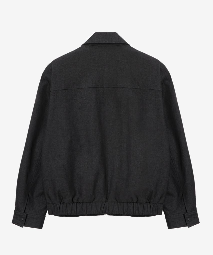 Mindbridge [Couture] Denim-Like Zip-Up Half Blouson