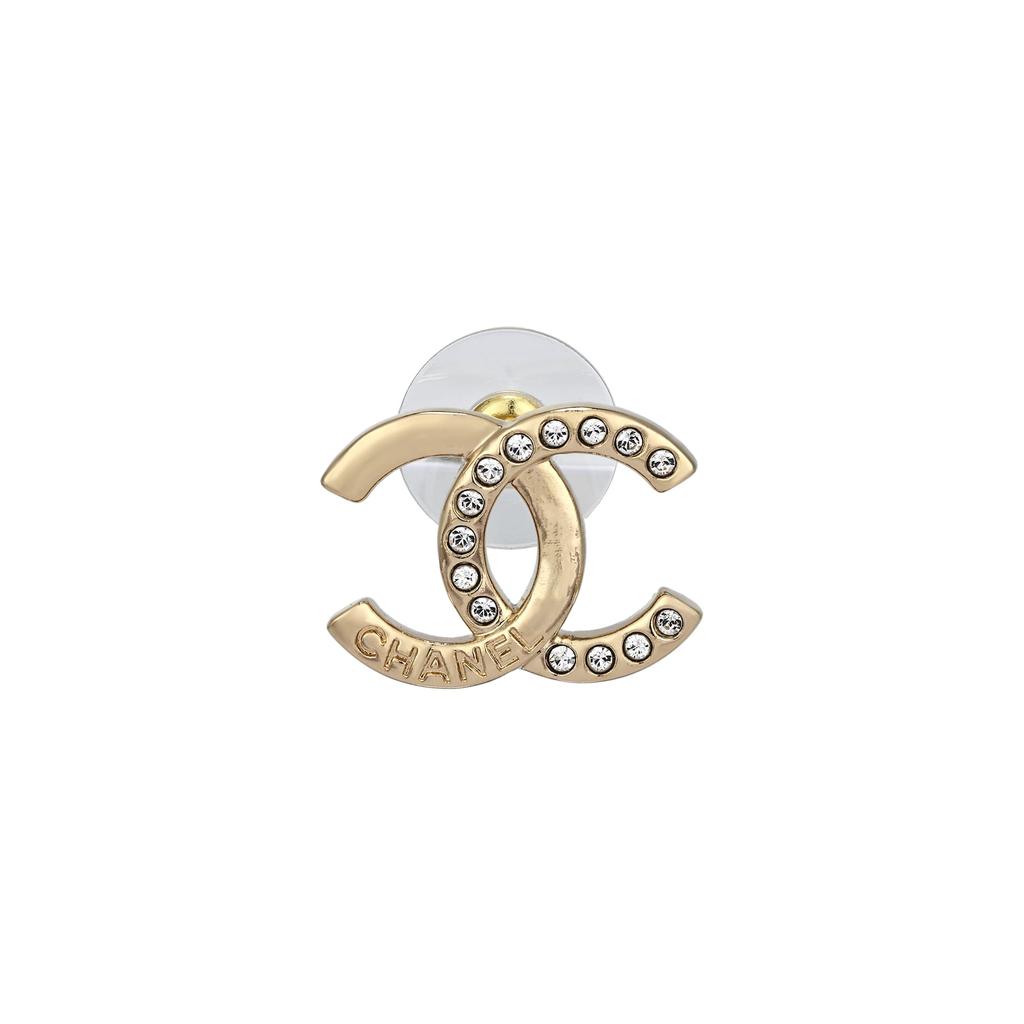 CHANEL Rhinestone Stud Earrings Women's ABD104-B16157-NW375