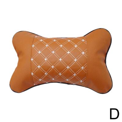 Car Neck Pillows Both Side Pu Leather 1pcs Pack Headrest Car For Head Fiber Headrest Relief Pil T7N4