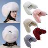 Thicken Faux Fur Bomber Hat Winter Warm Ear Protection Imitation Fur Hat Female Winter Earflap Ski Cap