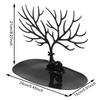 Deer Antler Tree Shaped Earring Holder Jewelry Display Earrings Necklace Cartoon Deer Organizing Desktop Ornaments Storage Rack