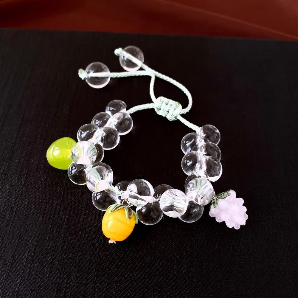 Beaded Simulation Fruit Bracelet Dopamine Summer Bohemian Jewelry Beads Bracelet Beach Jewelry