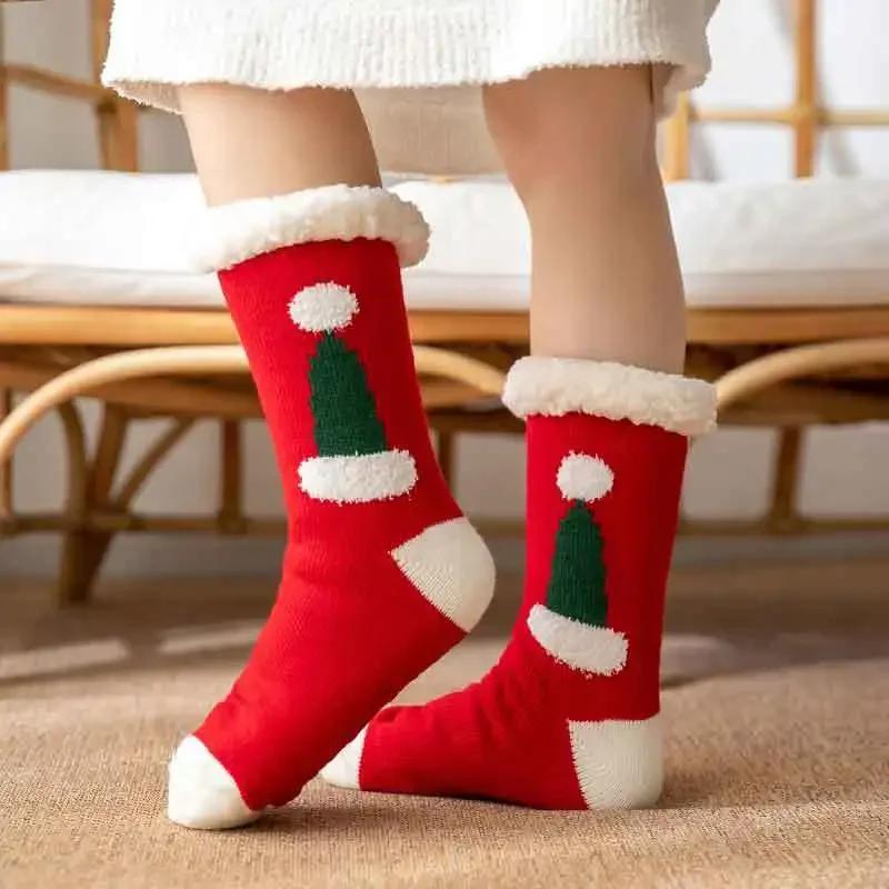 Thermische Flauschige Socken Damen Winter Warme Bodensocken Weiche Damen Haus Indoor Weihnachtsgeschenke Rutschfeste Grip Boden Hausschuhe Socken