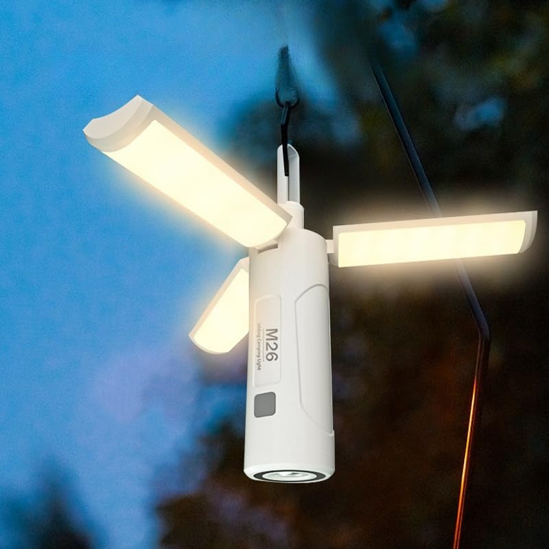

CLEAYODO LED Camping Light, Electric Lantern, Emergency Flashlight, Camping Light, High Brightness, Waterproof, Power Outage, Type-C Rechargeable, Dur