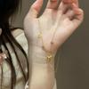 Classic Chinese Style Glossy and Exquisite Gourd Necklace Stereoscopic New In Ethnic Style Tassel Collar Chain Vintage Jewelry