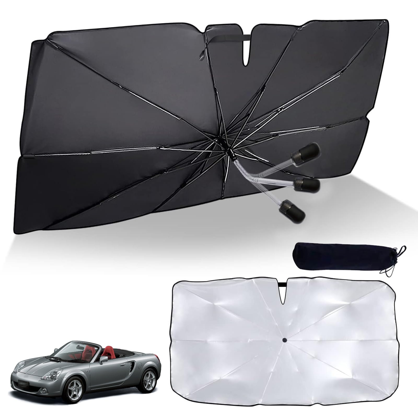 Toyota MR-S ZZW30 October 1999 - July 2007 Car Umbrella Sun Shade, 360° Bendable MR-S