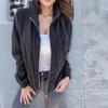 Women's Corduroy Hooded Jacket - Minimalist European & American Style for Spring & Autumn