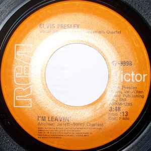 

7inch Record ELVIS PRESLEY Im Leavin Heart Of Rome 479998 RCA Victor 1971 Canada Rock Used