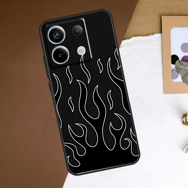 Flame Aesthetic Light Blue Fire Pink Case For Xiaomi Redmi Note 13 12 11 14 15 Pro Plus Redmi 15 13 10 10C 12C 13C 14C 15C Cover