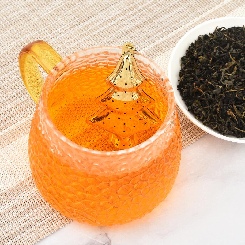 Stainless Steel Tea Infuser Christmas Tree Shape Mesh Tea Strainer Creative Christmas Party Teas Strainers Herb Spice Filter