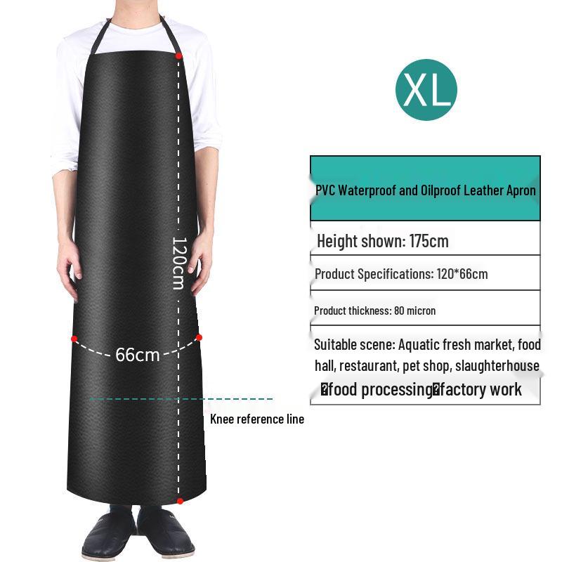 Industrial Waterproof & Oilproof PVC Leather Kitchen Waist Apron