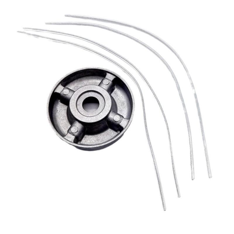 

Aluminum Grass Trimmer Head with 4 Lines Brush Cutter Head Thread Cutting Line Head for Lawn Mower Accessories