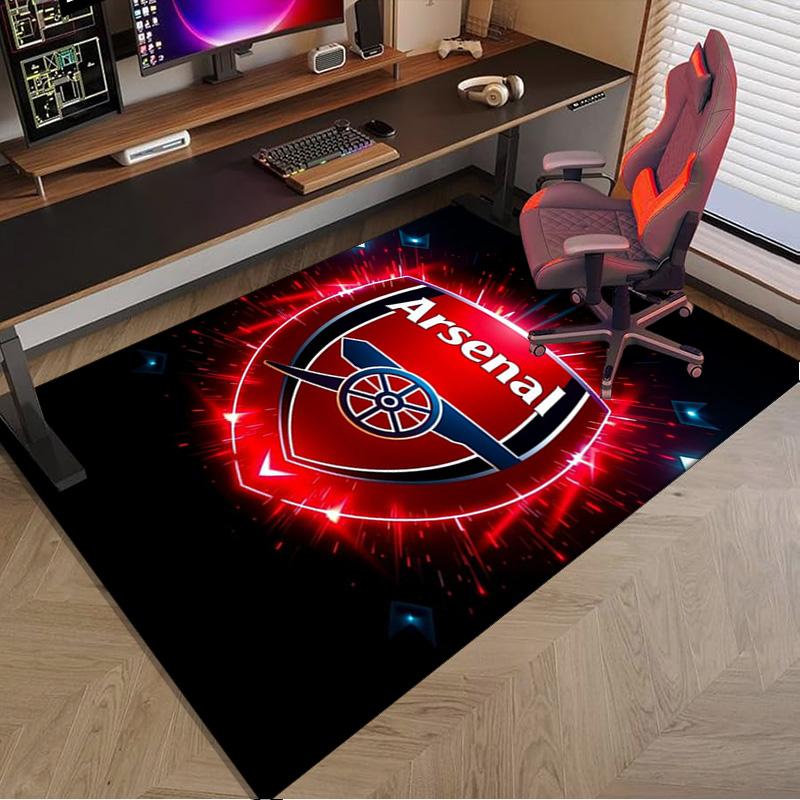 Arsenal Football Club Crest Area Rug for Office, Chair Rug, Decorative Carpet Livingroom Mat, Large Size Fan gifts Christmas gifts