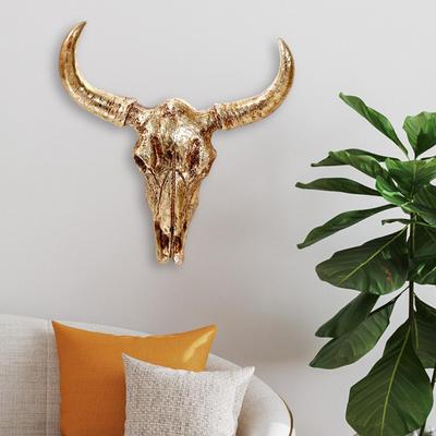 3D Animal Skull Wall Art Sculpture Figurine for Kitchen Decor
