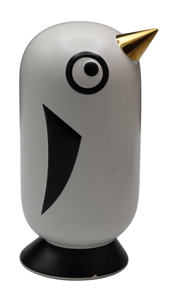 Ceramic Penguin Piggy Bank with a Golden Beak 13X12X23.5