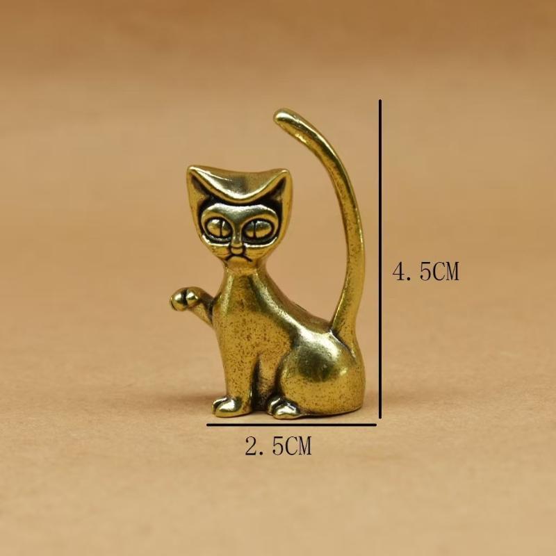 Alloy Witch Cat Figurine Vintage Finish Fine Carvings Perfect For Halloween Home Desktop Gothic Decor