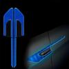 Blue Reflective Sticker Carbon Fiber Car Side Fender Warning Decal Accessories