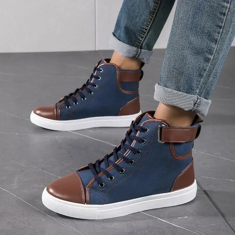 Large Size Men's Boots New Men Casual Shoes Breathable Vulcanized Shoes for Men Hot Selling High Top Male Casual Shoes Botines