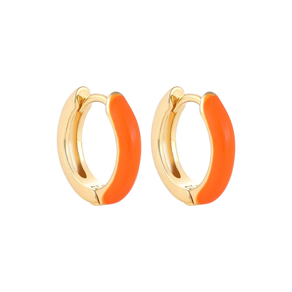 New Fashion Circle Ear Huggie Small Hoop Earrings for Women Cute Candy Color Enamel Round Heart Earrings Party Zircon
