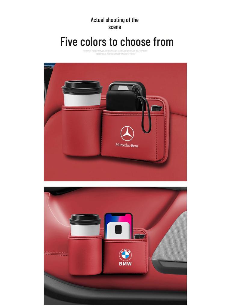 Multi-Function Car Storage Box: Phone, Keys, Cup Holder & Cigarette Case