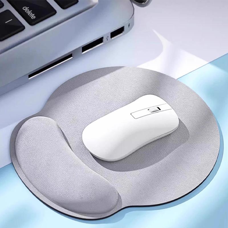 1 Pcs Grey Comfortable Wrist Support Non Slip Mice Mat Soft Mousepad for PC Laptop Computer Ergonomic Wrist Rest Mouse Pad