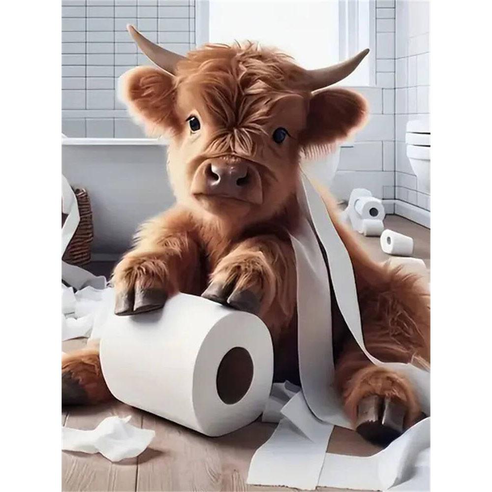 

Алмазная живопись Собака Кот Туалет Мультяшная Алмазная мозаика Полная Круглая Выкладка Вышивка Животное Украшение Гостиная Round 30x40cm