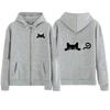 Women Cute Cat Zipper Hooded Autumn Winter Women Casual Outdoor Sports Long Sleeve Fleece Sweatshirts Jacket Coat