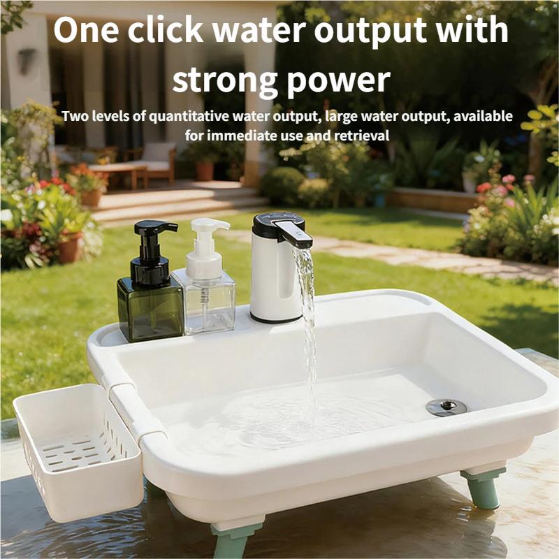Outdoor Portable Sink Multifunctional Folding Camping Sink With Electric Water Pump Suitable For Camping Travel And Family Use