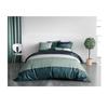 Housse de couette + 2 taies - Atika - 220 x 240 cm - Vert et Bleu - Design graphique contemporain