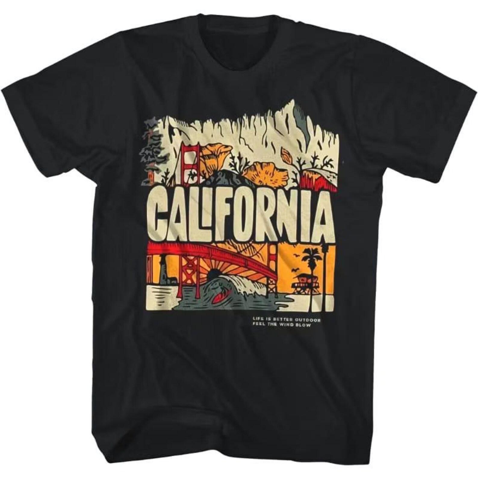 California Golden Gate Bridge T-Shirt S-5XL 3XL