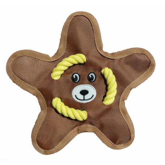 

Летающий диск для собак в форме звезды Пищащий Хрустящая бумага Интерактивная игрушка для собак Прочная игрушка-грызун для собак для тренировок на улице Апортировка Ловля Игра кофейный