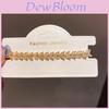 Light Luxury Zircon Flower Bracelet For Women With Copper Material And Wheat Pattern
