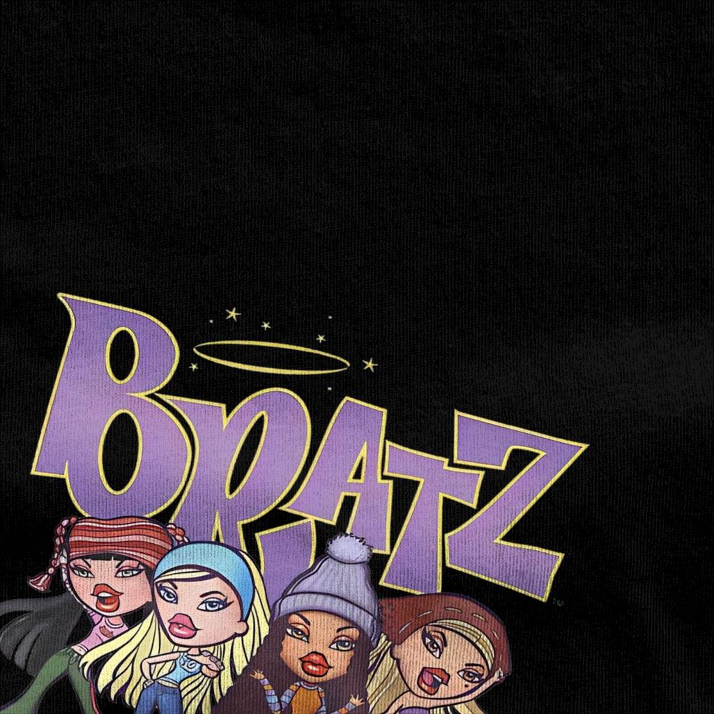 Vintage T-Shirt Bratz Original Vierergruppe Neueste Baumwoll-T-Shirts Hip Hop T-Shirt für Herren Sommer Kurzarm Kleidung