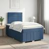Box Spring Bed with Mattress and Headboard Blue 120 x 200 cm Fabric