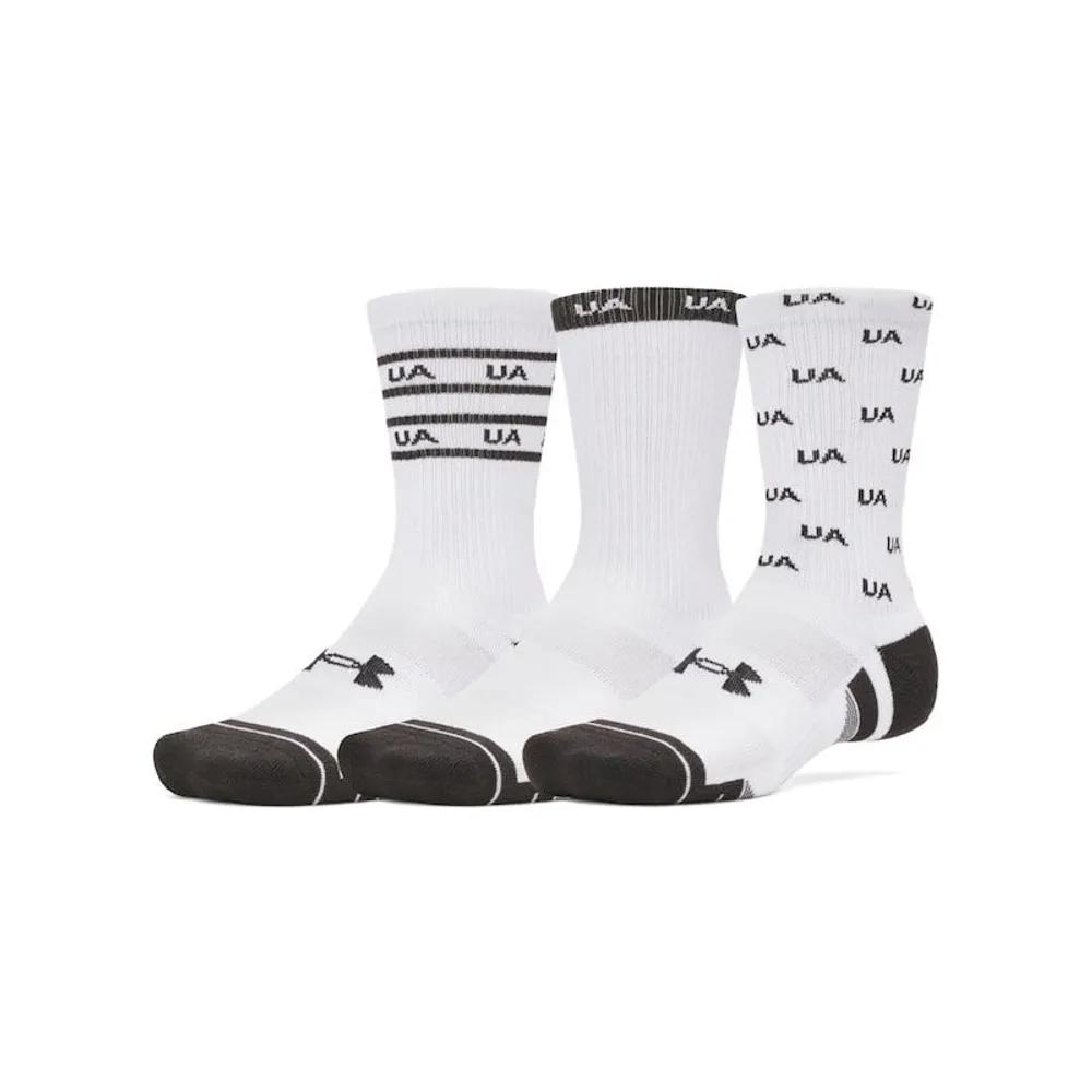 UNDER ARMOUR Unisex Performance Tech 3PK Crew Socks 1379515-104 L