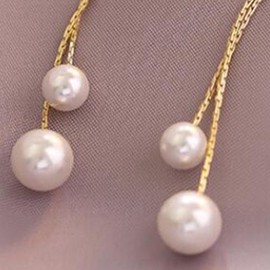 1 Paar Hängeohrringe Schmetterlinge Lange Quasten Schmuck Funkelnde Faux-Perlen Stecker für Bankett