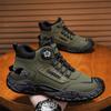 New Winter Outdoor Mountaineering Sports Casual Thick-soled Work Boots, Retro Men's Shoes with Swivel Buttons, Easy To Wear.