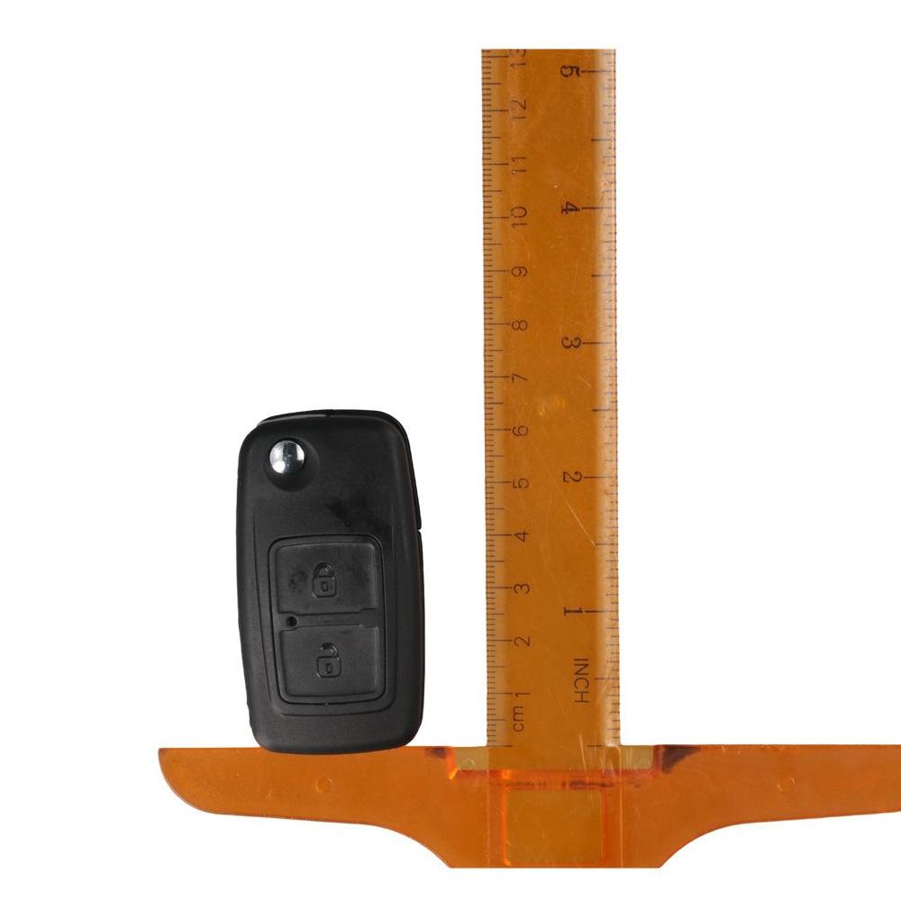 2 Knappar Vikbart Bilnyckelskal Fjärrnyckelskal Oskuren Blad Flip-nyckelskydd Fjärrkontrollskal Fob-ersättning Hållbara Biltillbehör