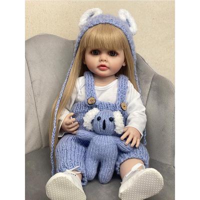 55 cm Reborn Puppen Volle Silikon Baby Realistische Neugeborenes Mädchen Puppe Bebe Reborn Silikon Echte Wasserdichte Spielzeug Für Kinder Geschenk