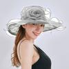 Women's Organza Church  Hat Feather Fascinator Bridal Tea Party