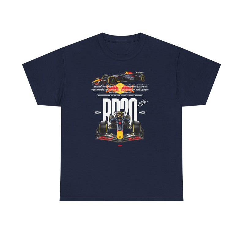 

Red Bull Racing RB20 F1 Автомобіль Вінтажний Технологічний Графічний Футболка, Унісекс Оверсайз Вуличний Одяг, Подарунок для Фаната Формули-1 S коричневий