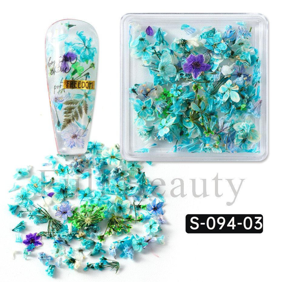 Nail Art Dried Flower, Japanese Monet Garden Color Scheme Petal Small Floral Mixed Nail Dried Flower