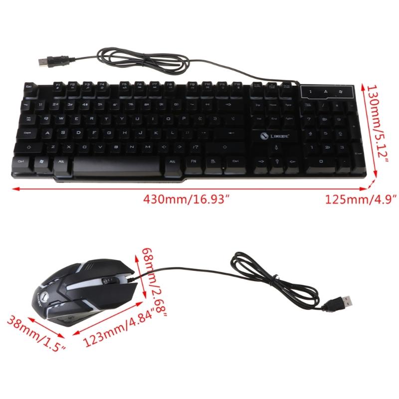 Computer Replacement Accessories GTX300 USB Wired 104 Keys RGB Backlight Gaming Mouse Keyboard Combos Set Gifts for kids