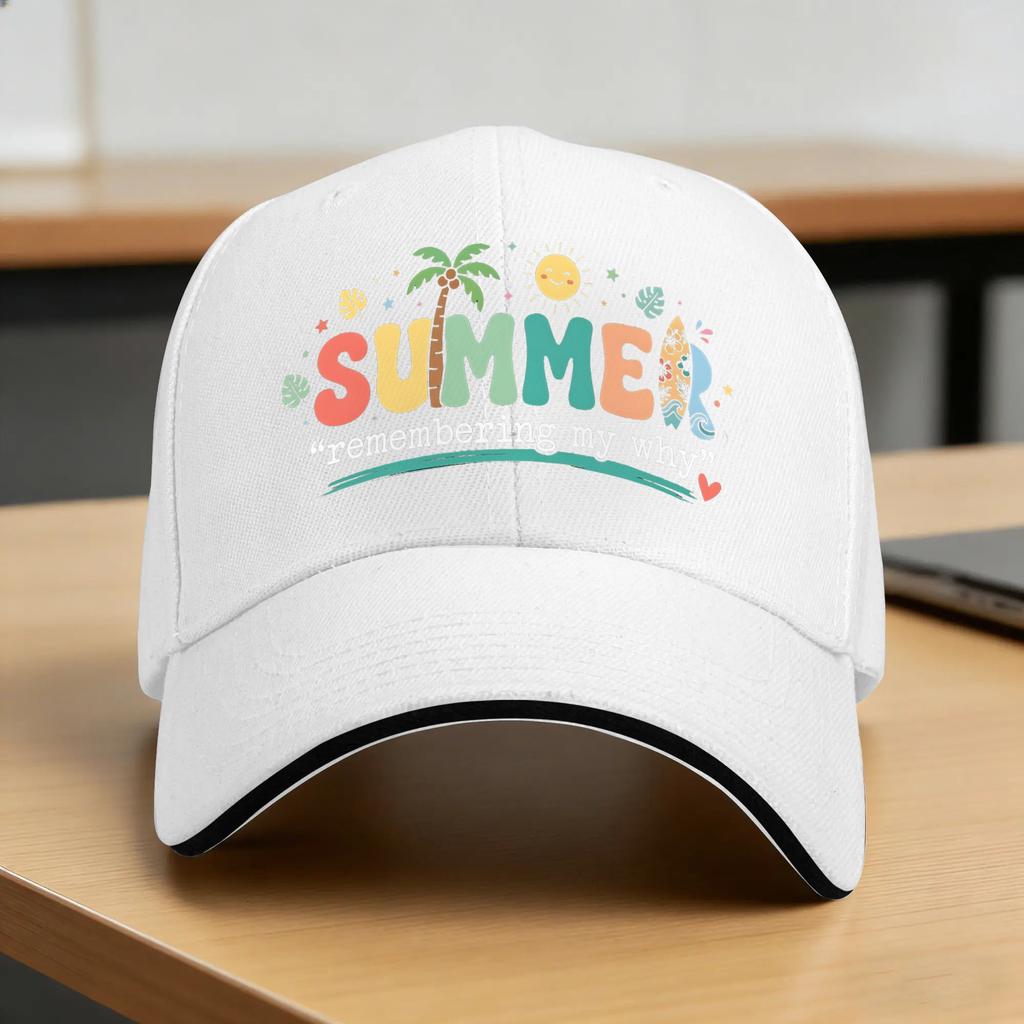 Summer Remembering My Why Sun Baseball Cap Spring Y2k Retro Trucker Hat For Unisex Adult Hiking Fishing Snapback Cap
