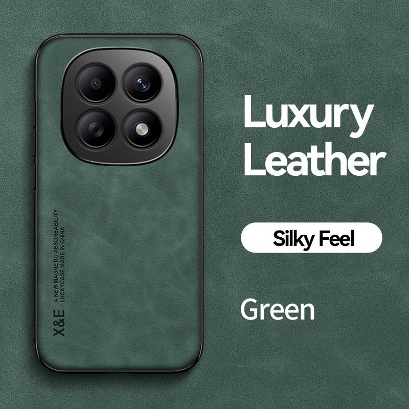 Shockproof Case For Xiaomi Poco M8 Pro M7 Pro M6 Pro 4G 5G Cover Magnetic Luxury Sheepskin Leather Car Holder Phone Coque Funda